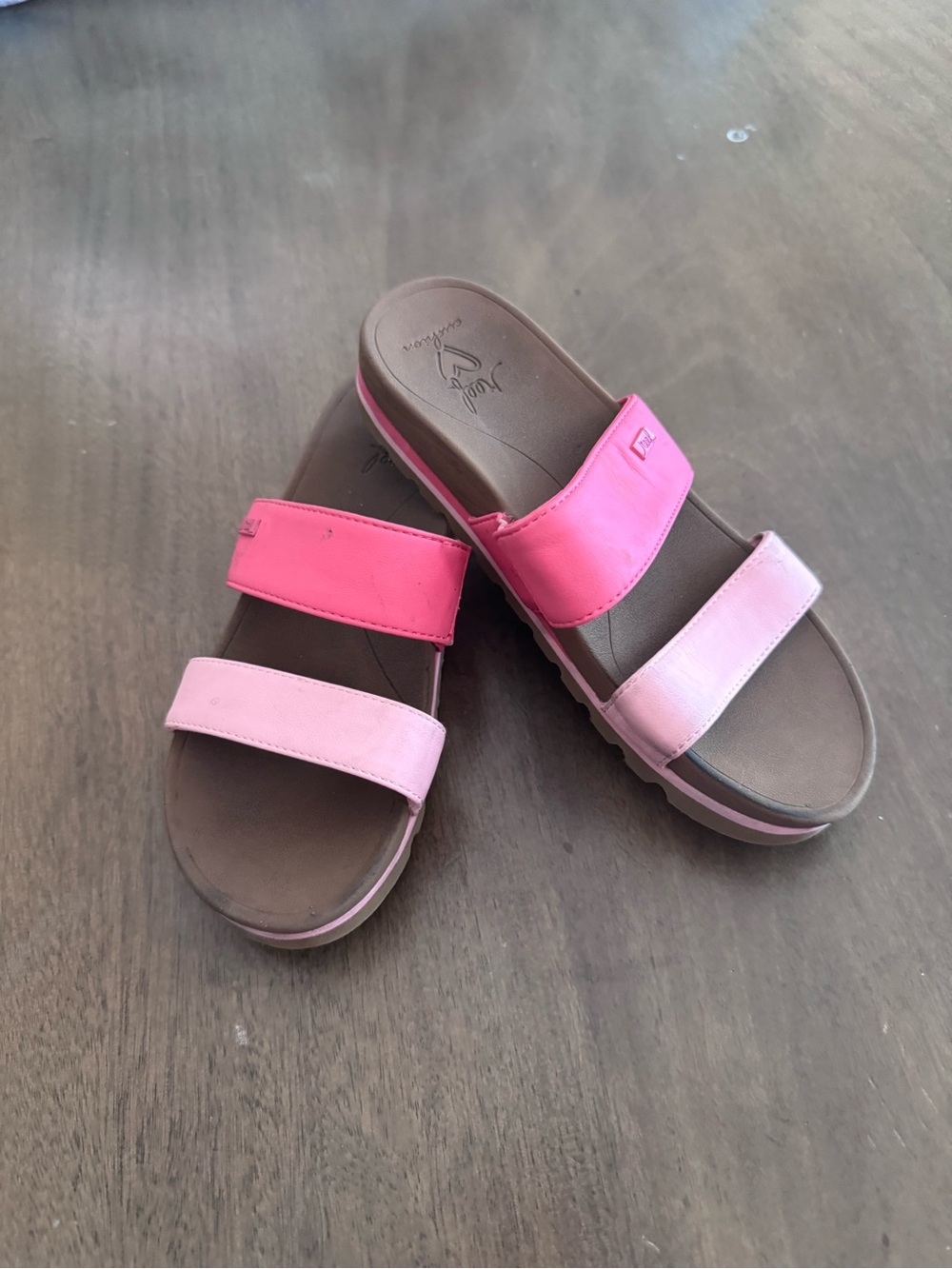 Reef Cushion Girls Strappy Sandals Size 3 - Pink Shades Platform Shoe